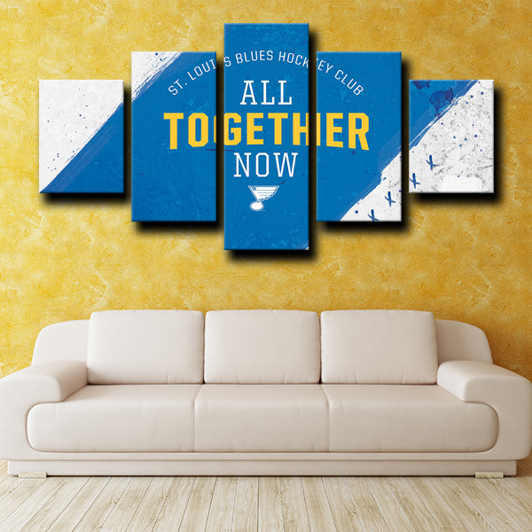 St. Louis Blues Logo Blue Canvas Wall Art