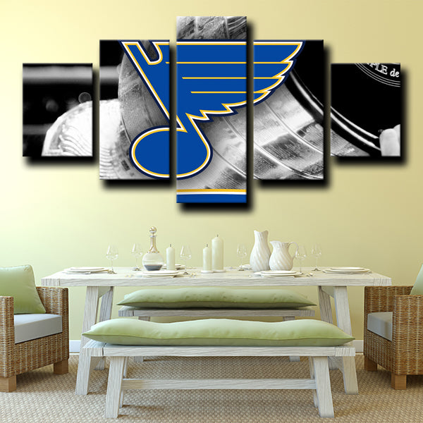 St. Louis Blues Logo Crest Canvas Wall Art