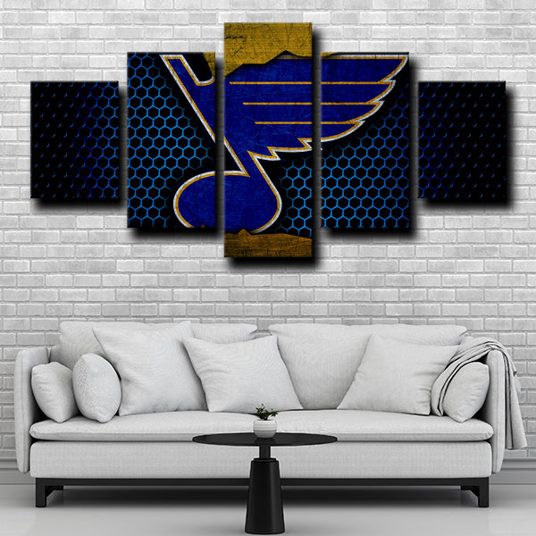 St. Louis Blues Logo Emblem Canvas Wall Art