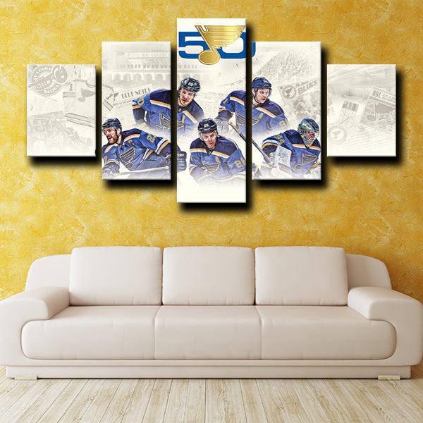 St. Louis Blues Teammates Canvas Wall Art