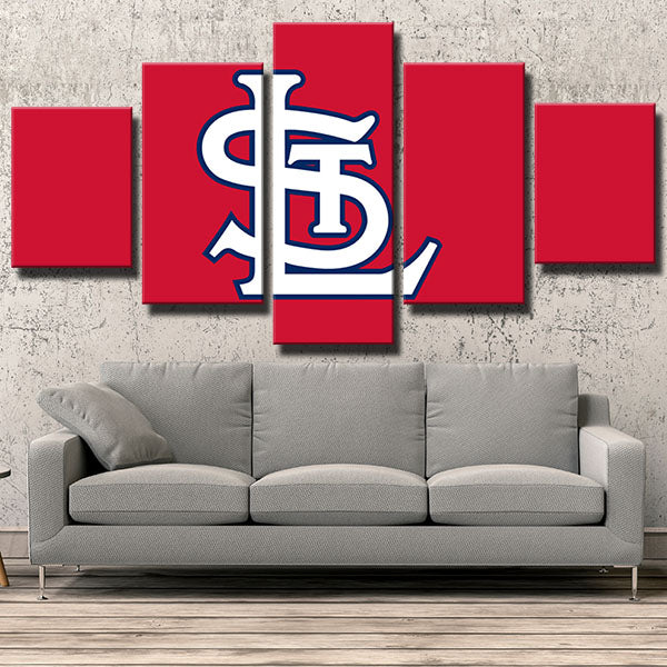 St Louis Cardinals Red Symbol Canvas Wall Art