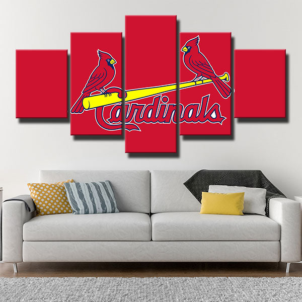 St Louis Cardinals Symbol Red Canvas Wall Art