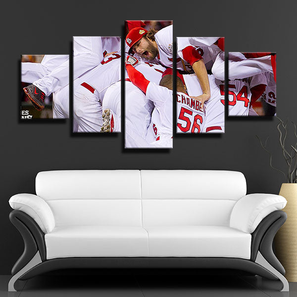 St Louis Cardinals Team Logo Canvas Wall Art
