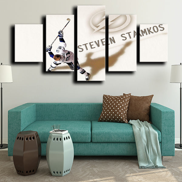Tampa Bay Lightning Centre Stammer Steven Stamkos Light Canvas Wall Art