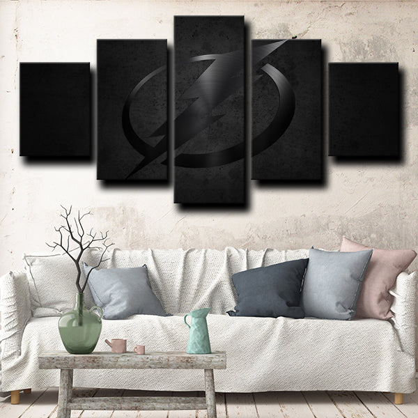 Tampa Bay Lightning Logo Black Canvas Wall Art Tampa Bay Lightning Logo Black Canvas Wall Art