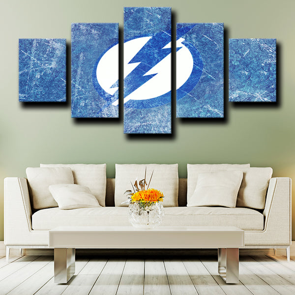 Tampa Bay Lightning Logo Blue Canvas Wall Art Tampa Bay Lightning Logo Blue Canvas Wall Art