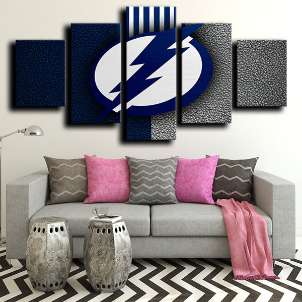 Tampa Bay Lightning Logo Crest Canvas Wall Art