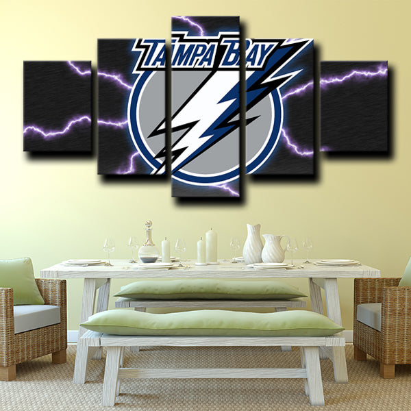 Tampa Bay Lightning Logo Crest Canvas Wall Art Tampa Bay Lightning Logo Crest Canvas Wall Art