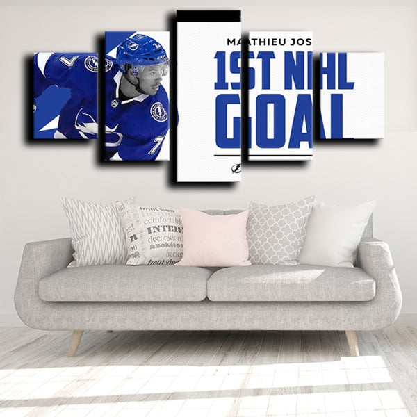 Tampa Bay Lightning Right Wing Mathieu Joseph Canvas Wall Art
