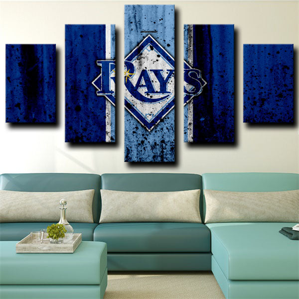 Tampa Bay Rays Blue Logo Canvas Wall Art Tampa Bay Rays Blue Logo Canvas Wall Art