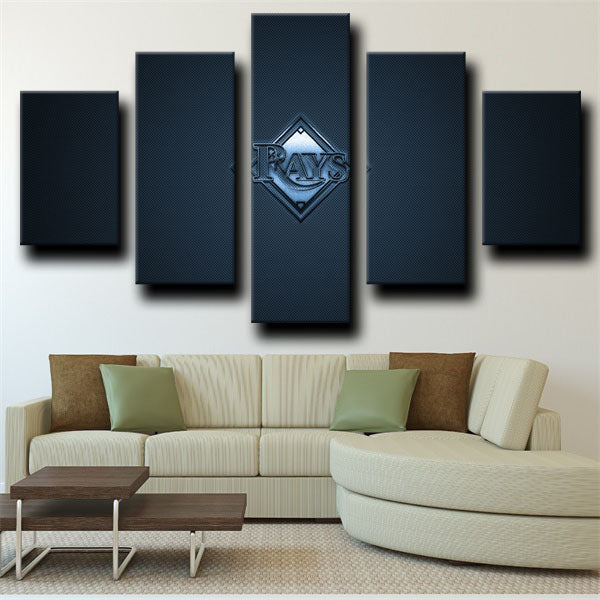 Tampa Bay Rays Deep Colour Badge Canvas Wall Art
