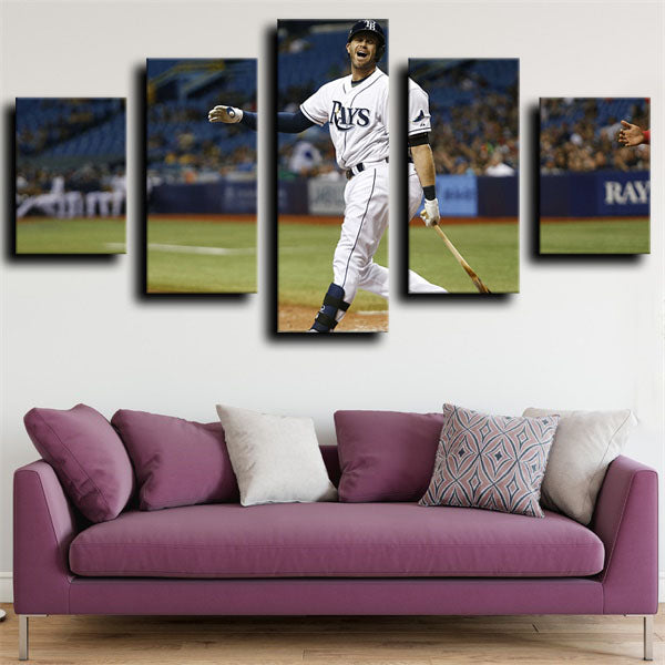 Tampa Bay Rays Evan Longoria Third Baseman Longo Canvas Wall Art