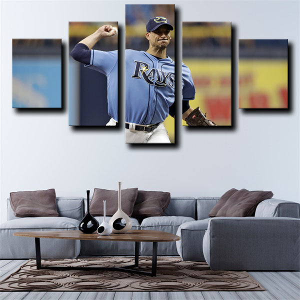 Tampa Bay Rays Pitcher Charlie Morton Ground Chuck Canvas Wall Art