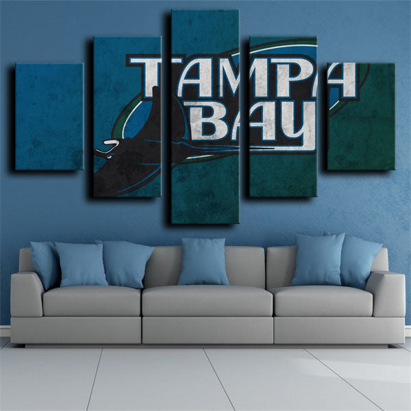 Tampa Bay Rays Simple Style Symbol Canvas Wall Art