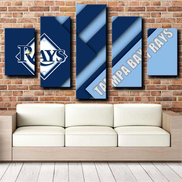 Tampa Bay Rays Stripes Emblem Canvas Wall Art Tampa Bay Rays Stripes Emblem Canvas Wall Art