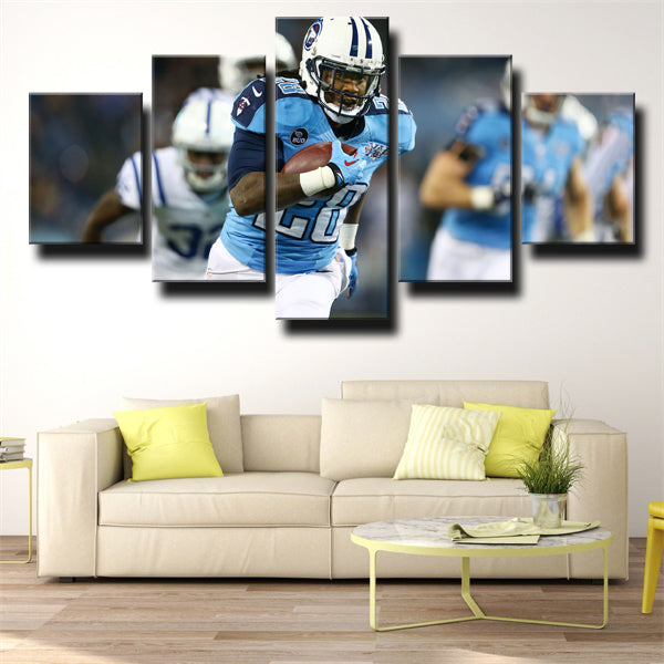 Tennessee Titans Running Back Cj1K Chris Johnson Canvas Wall Art