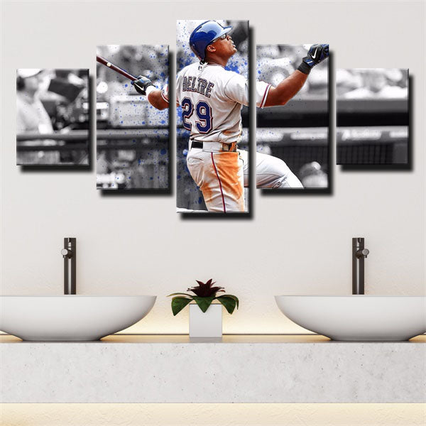 Texas Rangers El Koja Adrian Beltre Canvas Wall Art