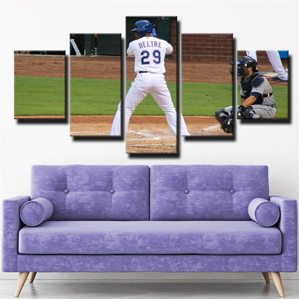 Texas Rangers El Koja Adrian Beltre Players Canvas Wall Art