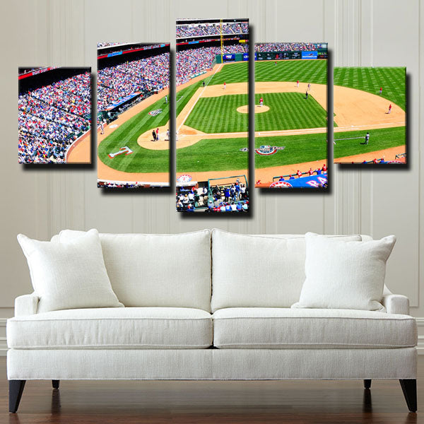 Texas Rangers Grenn Home Court Canvas Wall Art