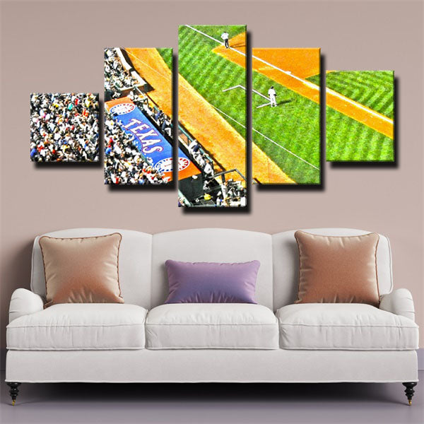 Texas Rangers Grenn Home Court Match Canvas Wall Art