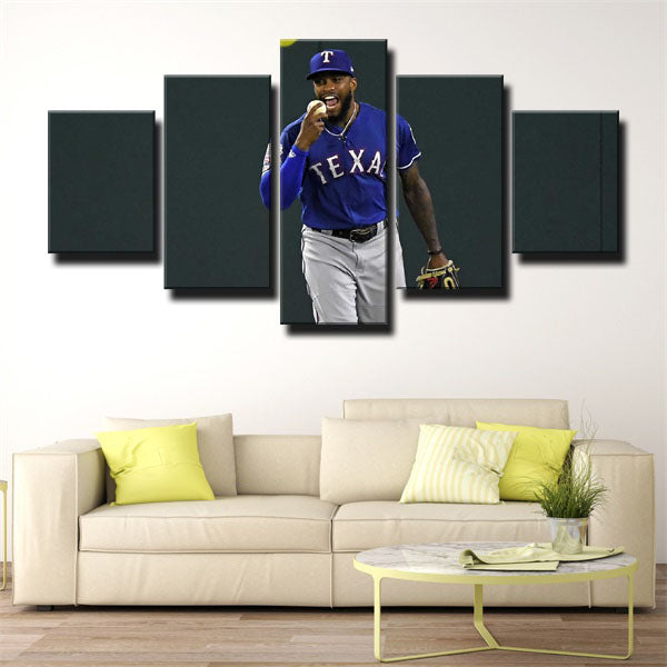 Texas Rangers Outfielder Delino Deshields Jr. Canvas Wall Art
