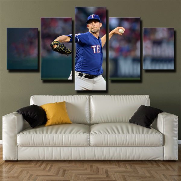 Texas Rangers Pitcher Mike Minor Canvas Wall Art