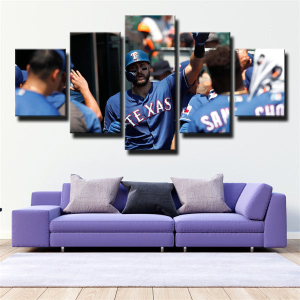 Texas Rangers Players Canvas Wall Art