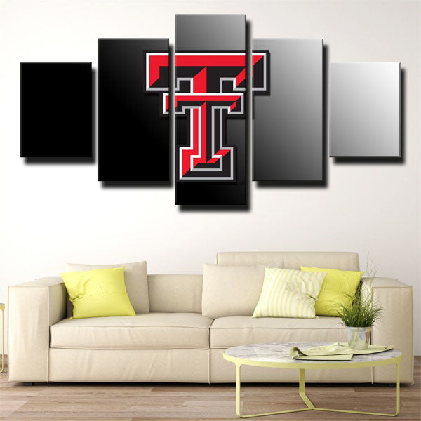 Texas Rangers Symbol Black Ground Canvas Wall Art