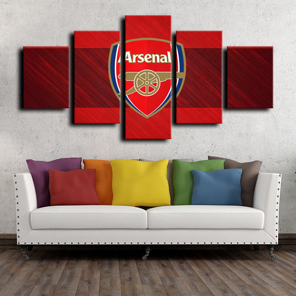 The Gunners Emblem Red Canvas Wall Art
