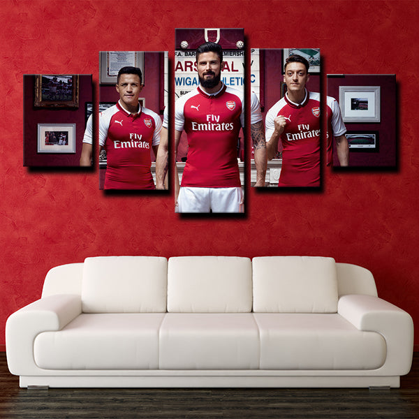 The Gunners Teammates Red White Canvas Wall Art