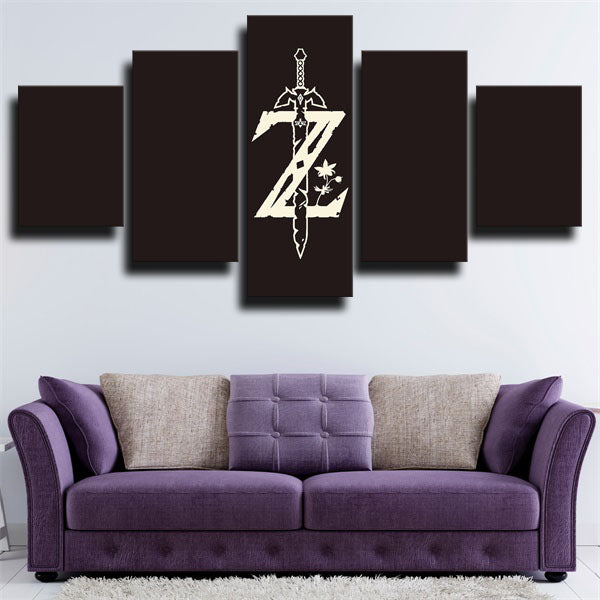 The Legend Of Zelda Black Emblem Canvas Wall Art