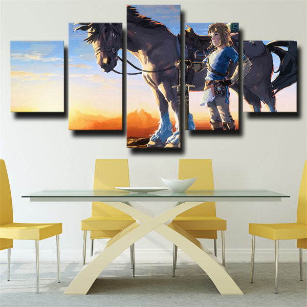 The Legend Of Zelda Link And Horse Canvas Wall Art