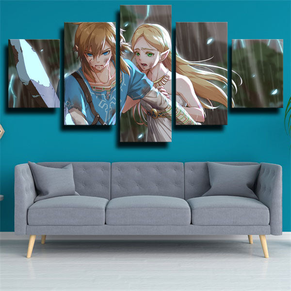 The Legend Of Zelda Link And Zelda Canvas Wall Art