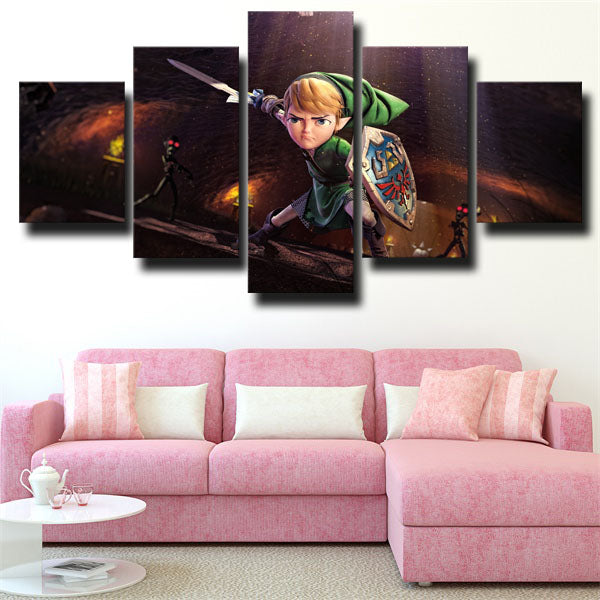 The Legend Of Zelda Link Cartoon Canvas Wall Art