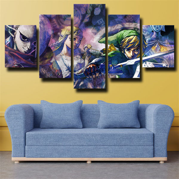 The Legend Of Zelda Main Characters Canvas Wall Art