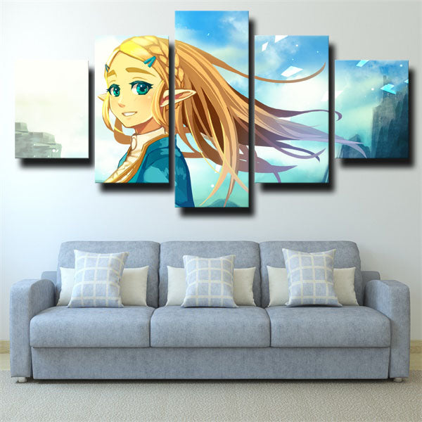 The Legend Of Zelda Princess Zelda Blue Canvas Wall Art