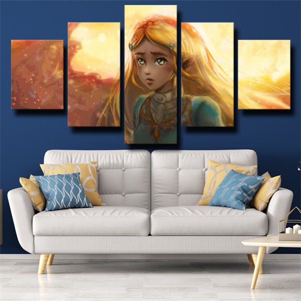 The Legend Of Zelda Princess Zelda Crying Canvas Wall Art
