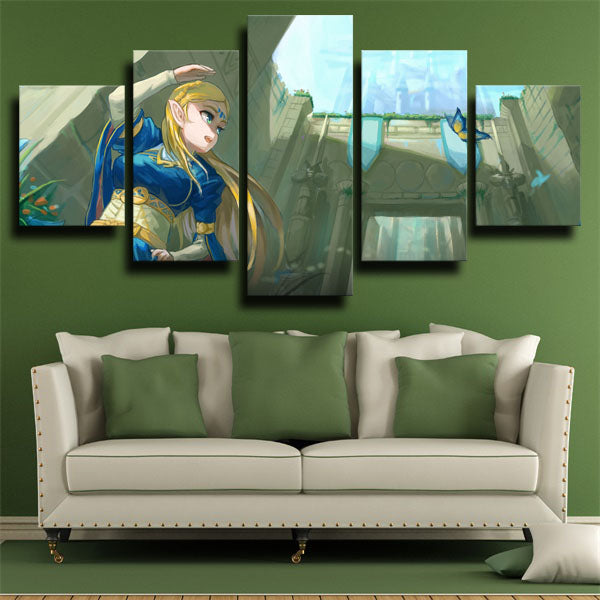 The Legend Of Zelda Princess Zelda Long Hair Canvas Wall Art