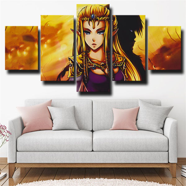 The Legend Of Zelda Princess Zelda Yellow Canvas Wall Art