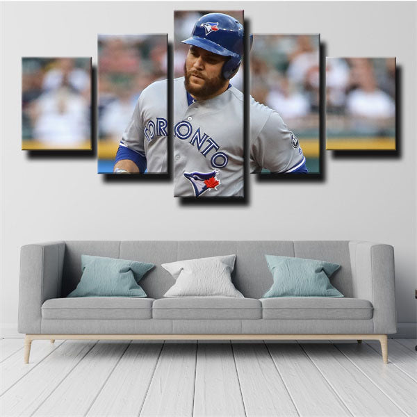 Toronto Blue Jays Catcher No.54 Muscle Russell Martin Canvas Wall Art