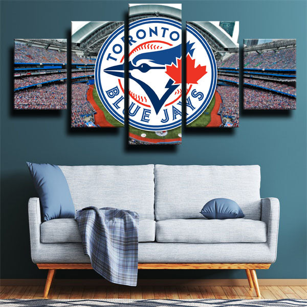 Toronto Blue Jays Home Emblem Canvas Wall Art