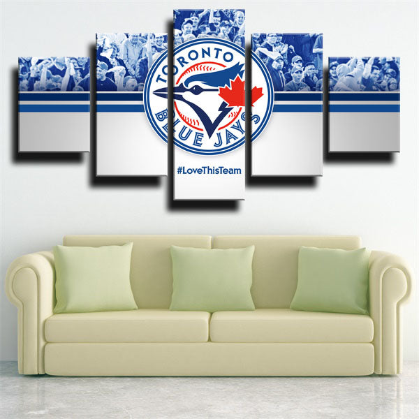 Toronto Blue Jays Light Blue Emblem Canvas Wall Art