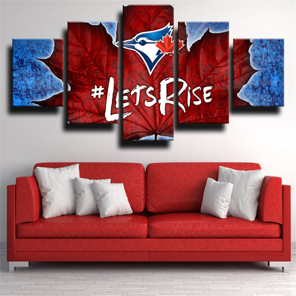 Toronto Blue Jays Maple Leaf Emblem Canvas Wall Art