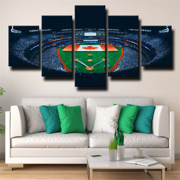Toronto Blue Jays Rogers Centre Emblem Canvas Wall Art