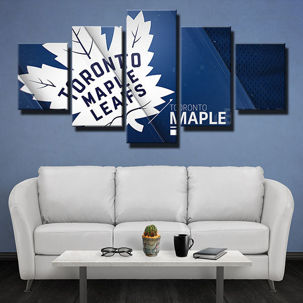 Toronto Maple Leafs Big White Emblem Canvas Wall Art