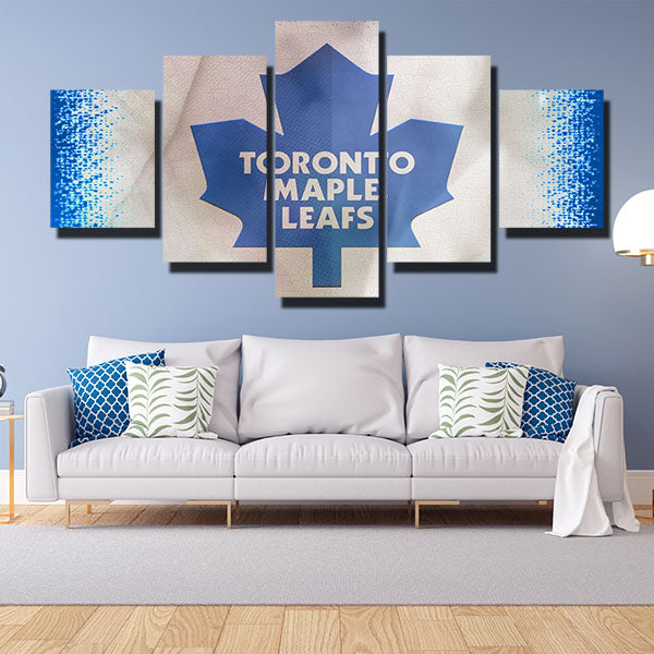 Toronto Maple Leafs Blue Edge Emblem Canvas Wall Art