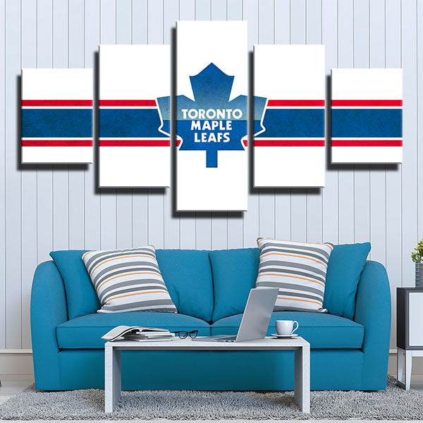 Toronto Maple Leafs Blue In The Middle Emblem Canvas Wall Art