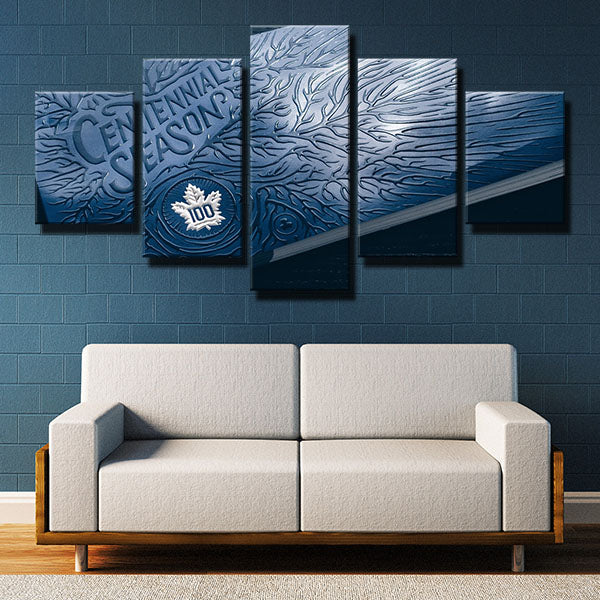 Toronto Maple Leafs Branch Pattern Emblem Canvas Wall Art
