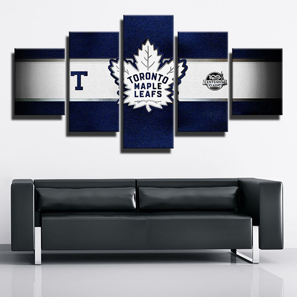Toronto Maple Leafs Cloth Simple Emblem Canvas Wall Art