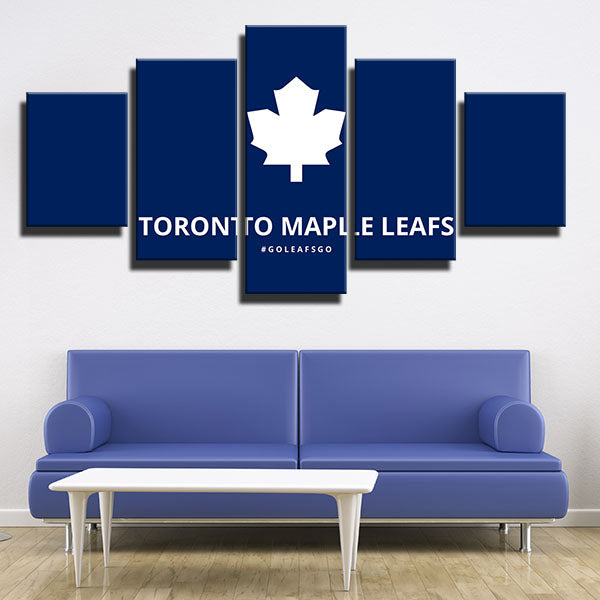 Toronto Maple Leafs Dark Blue Is Simple Emblem Canvas Wall Art